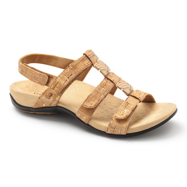 Vionic Sandals Ireland - Amber Adjustable Sandal Gold - Womens Shoes In Store | GIPXJ-1742